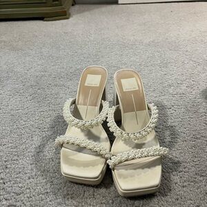 Dolce Vita Cream Square Toe Mules